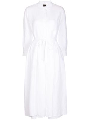 ASPESI belted linen dress - White