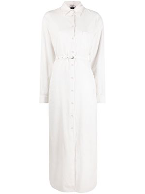 ASPESI belted-waist shirtdress - White