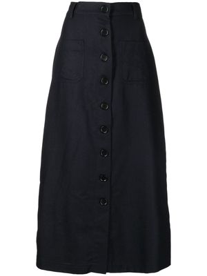 ASPESI button-down A-line midi skirt - Blue