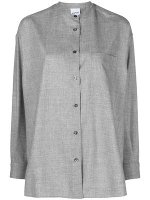 ASPESI button-up collarless shirt - Grey