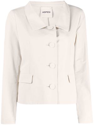 ASPESI button-up cotton-blend blazer - Neutrals