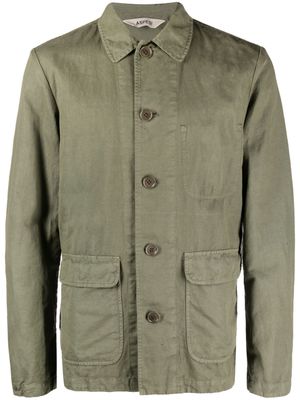 ASPESI button-up cotton-blend jacket - Green