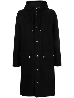 ASPESI button-up hooded knitted coat - Black