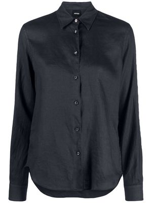 ASPESI button-up linen shirt - Blue