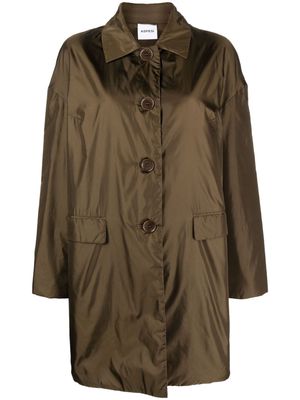 ASPESI button-up padded trench coat - Green