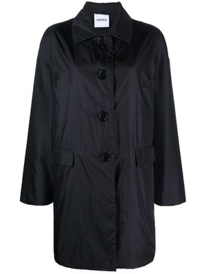 ASPESI buttoned-up padded trench coat - Black