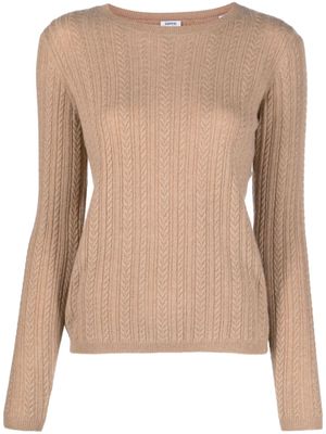 ASPESI cable-knit cashmere jumper - Brown