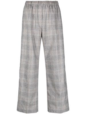 ASPESI check-pattern cropped trousers - Grey