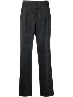 ASPESI check-pattern wide-leg trousers - Grey