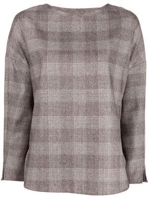 ASPESI check-print blouse - Brown