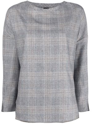 ASPESI check-print blouse - Grey