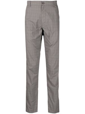 ASPESI check-print straight-leg trousers - Grey