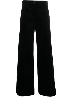 ASPESI corduroy flared cotton trousers - Black