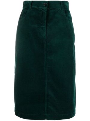 ASPESI corduroy high-waisted skirt - Green
