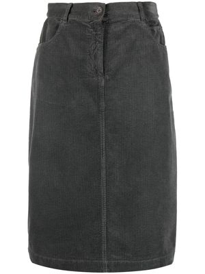 ASPESI corduroy high-waisted skirt - Grey