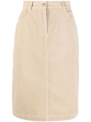 ASPESI corduroy high-waisted skirt - Neutrals