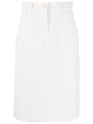 ASPESI corduroy high-waisted skirt - White