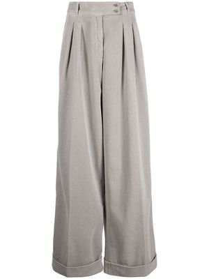 ASPESI corduroy wide-leg trousers - Grey