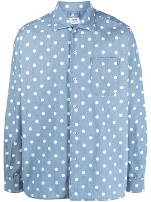ASPESI cotton polka-dot shirt - Blue