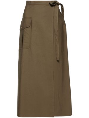 ASPESI cotton wrap skirt - Green