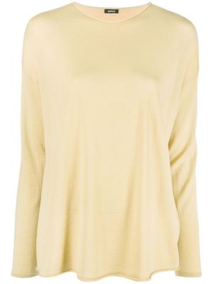ASPESI crew neck knitted sweater - Yellow