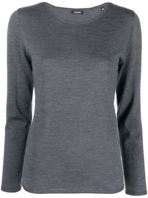ASPESI crew-neck virgin wool jumper - Grey