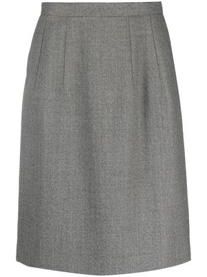 ASPESI dart-detail midi skirt - Grey