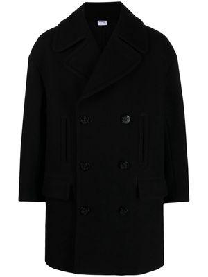ASPESI double-breasted virgin wool blend coat - Black