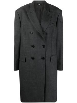 ASPESI double-breasted wool coat - Black
