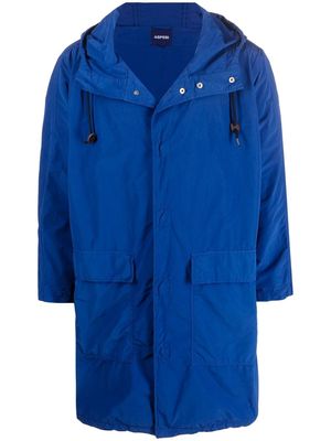 ASPESI drawstring-hooded parka coat - Blue