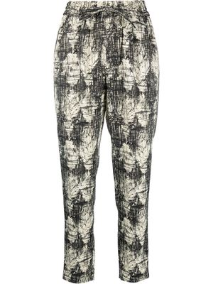 ASPESI drawstring-waist patterned trousers - Neutrals