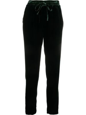 ASPESI drawstring-waist velvet trousers - Green