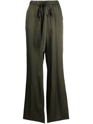 ASPESI drawstring-waist wide-leg trousers - Green