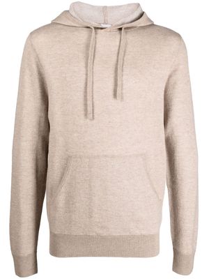 ASPESI drawstring wool hoodie - Neutrals
