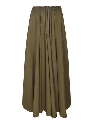 Aspesi Elastic Drawstring Waist Plain Skirt