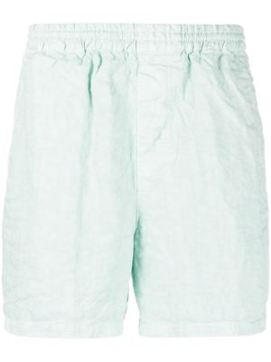ASPESI elasticated linen shorts - Blue