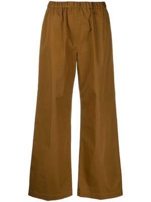 ASPESI elasticated-waist slip-on palazzo trousers - Brown