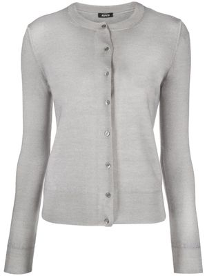 ASPESI fine-knit cardigan - Grey
