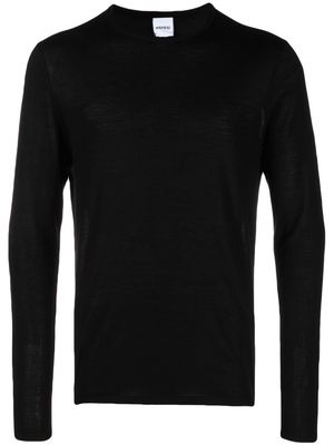 ASPESI fine-knit crew-neck sweatshirt - Black