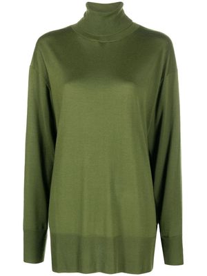 ASPESI fine-knit roll-neck loose top - Green