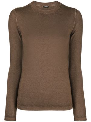 ASPESI fine-knit top - Brown