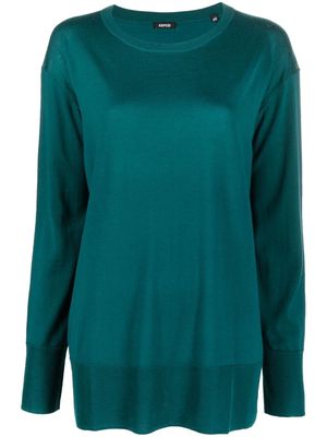 ASPESI fine-knit virgin wool jumper - Green