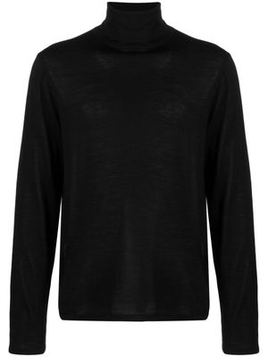 ASPESI fine-knit wool blend roll-neck jumper - Black