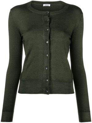 ASPESI fine-knitted wool cardigan - Green
