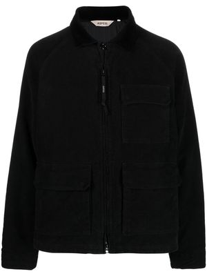 ASPESI flap-pocket cotton shirt jacket - Black