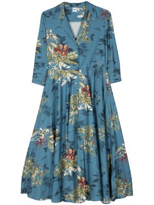 ASPESI floral midi dress - Blue
