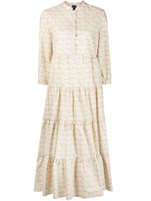 ASPESI floral-print cotton dress - Neutrals