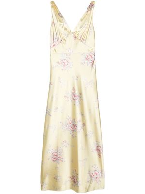 ASPESI floral-print maxi dress - Yellow