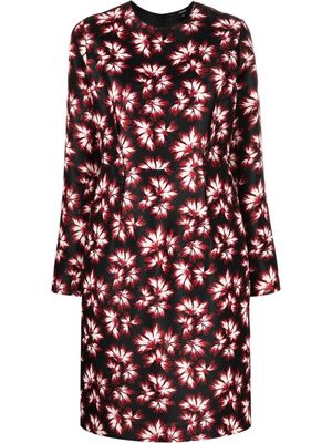 ASPESI floral-print shift dress - Black