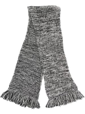 ASPESI fringe-detail wool scarf - Black